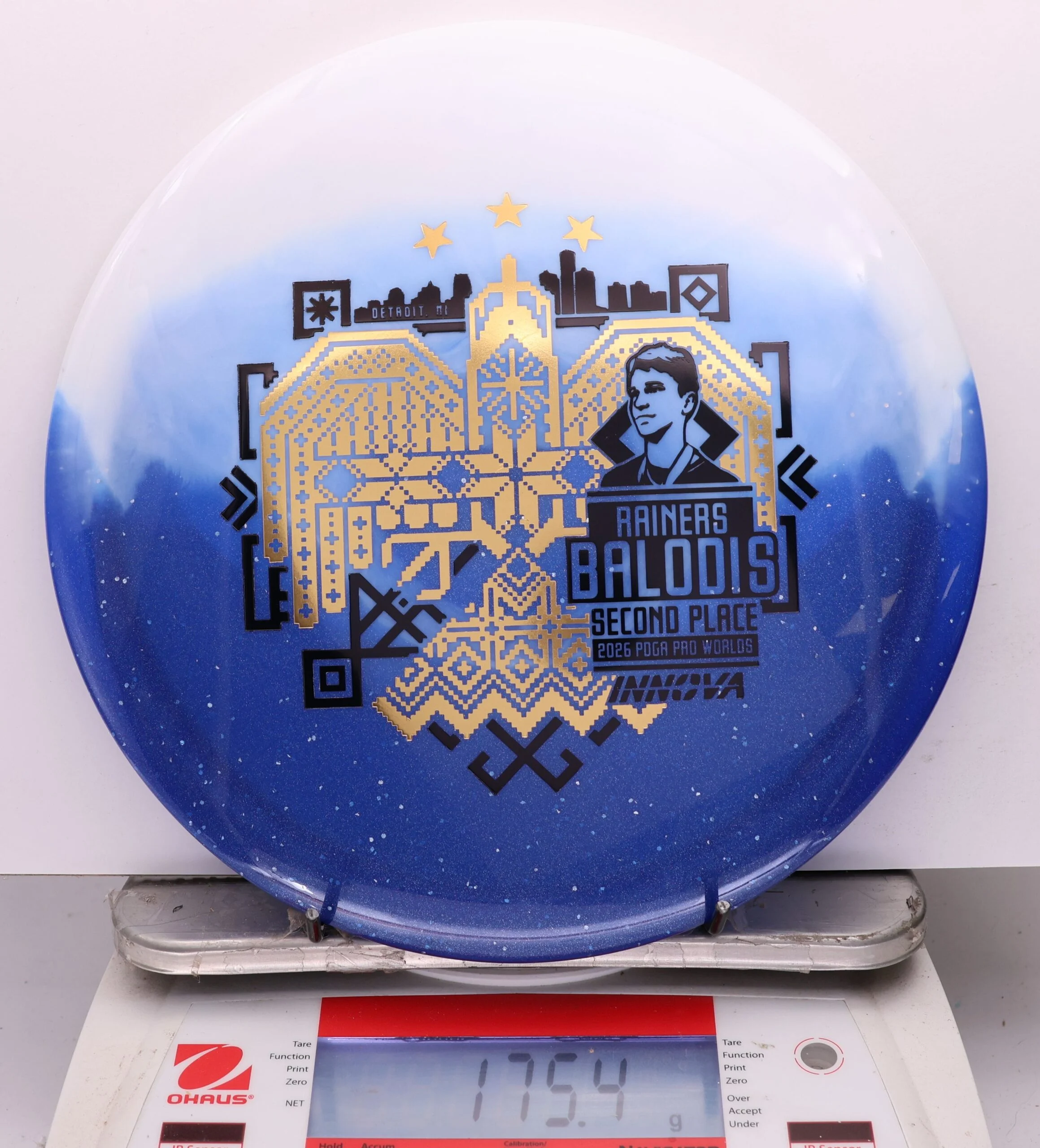 1143639 Duo Teebird, Rainers Balodis 2026 Second Place PDGA Worlds - #38 White-DkBlue, 175