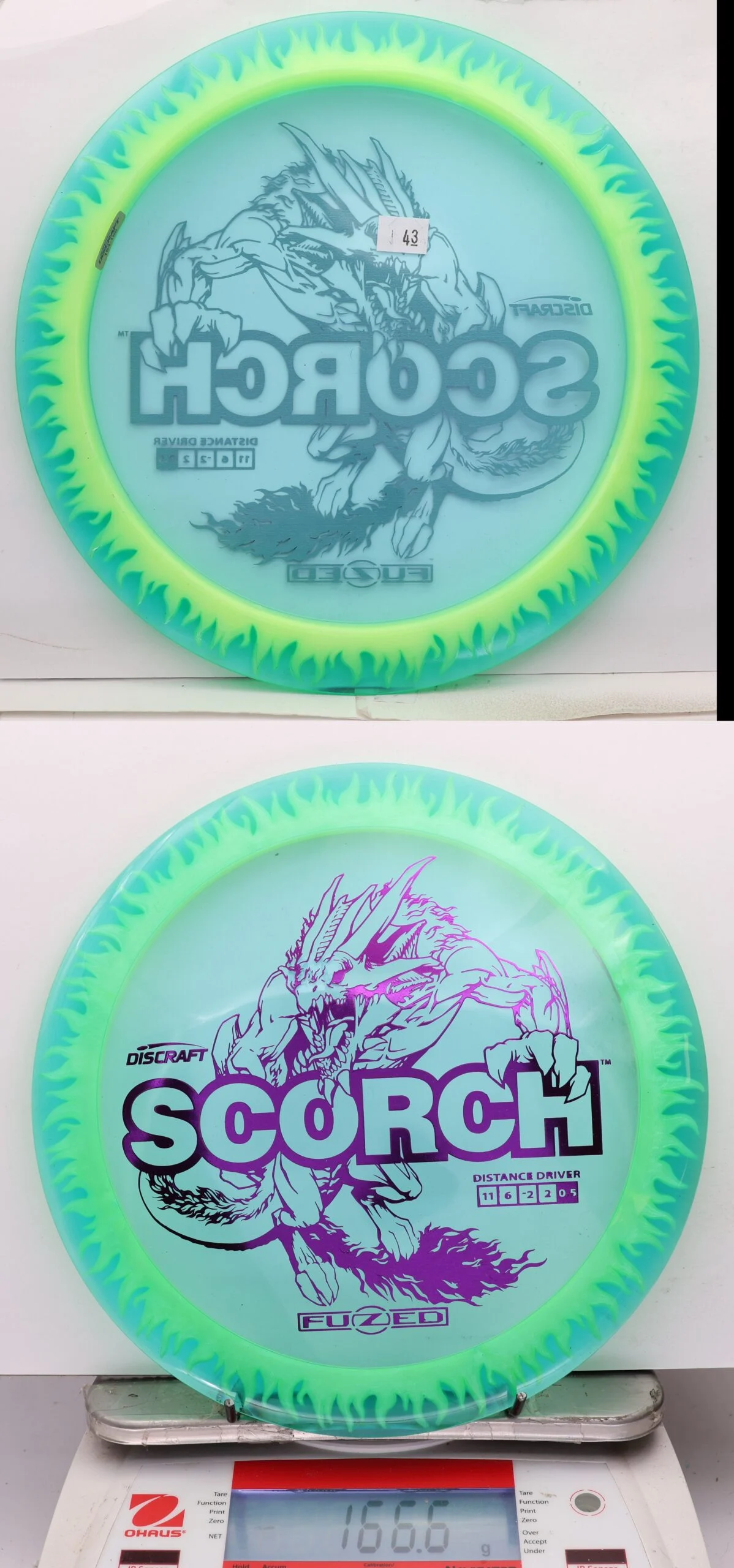 1143837 FuZed Line Scorch, Flame - #43 Teal-NYellow, 167