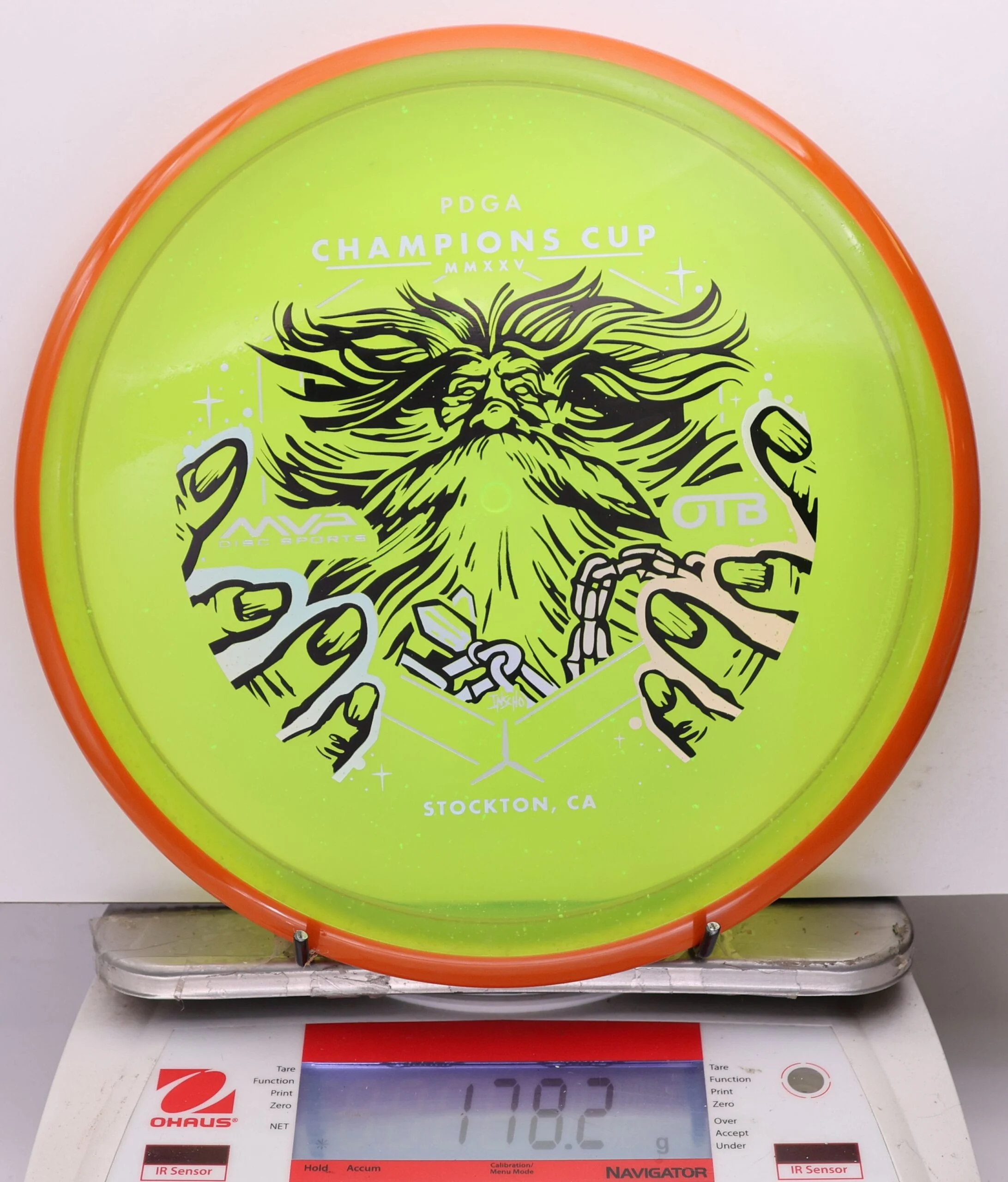1173421 Particle Glow Proton Hex, PDGA Champions Cup 2025 - #375 Orange-NYellow, 178