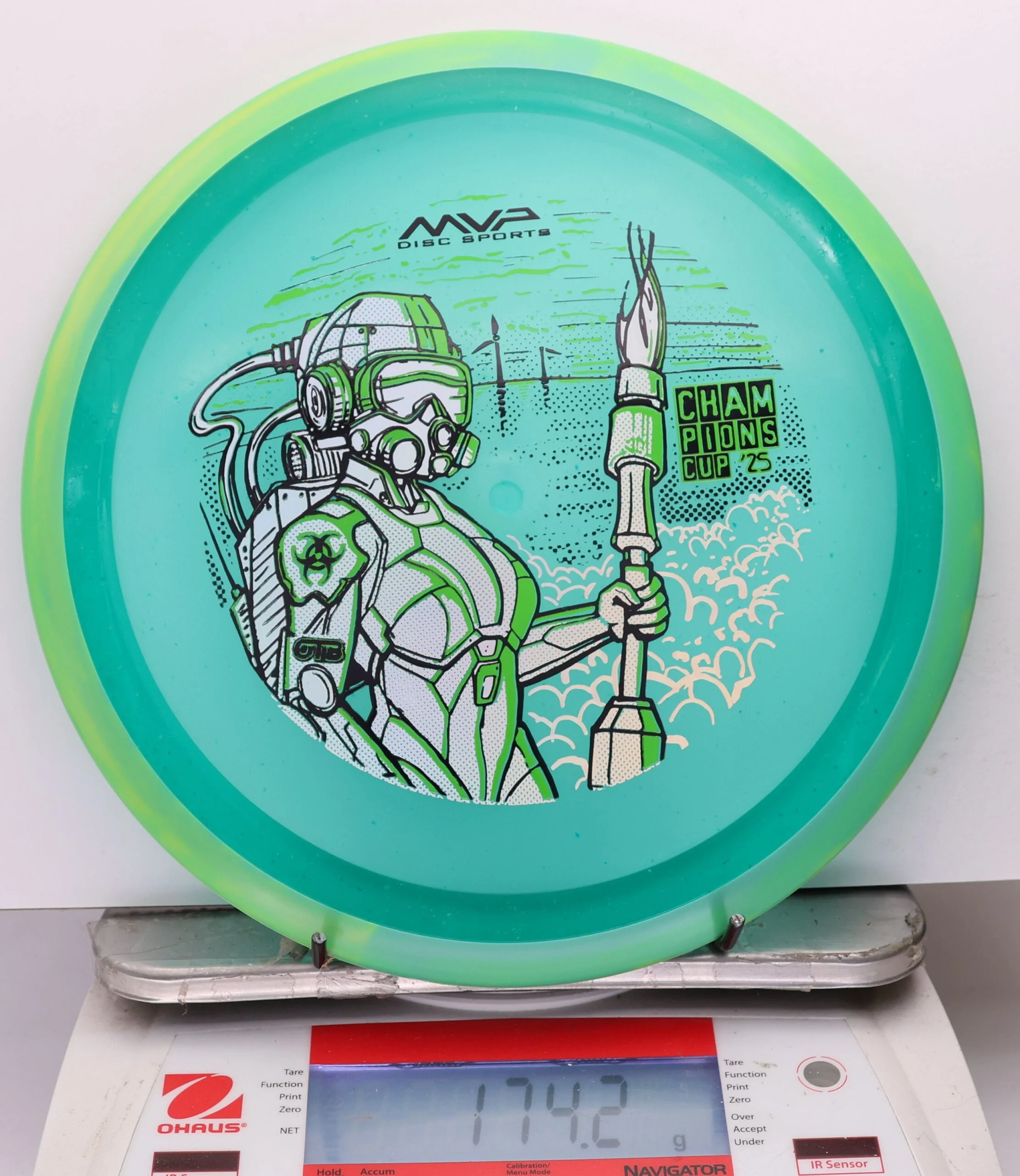 1173693 Particle Glow Proton Virus, PDGA Champions Cup 2025 - #372 Grellow-Teal, 174