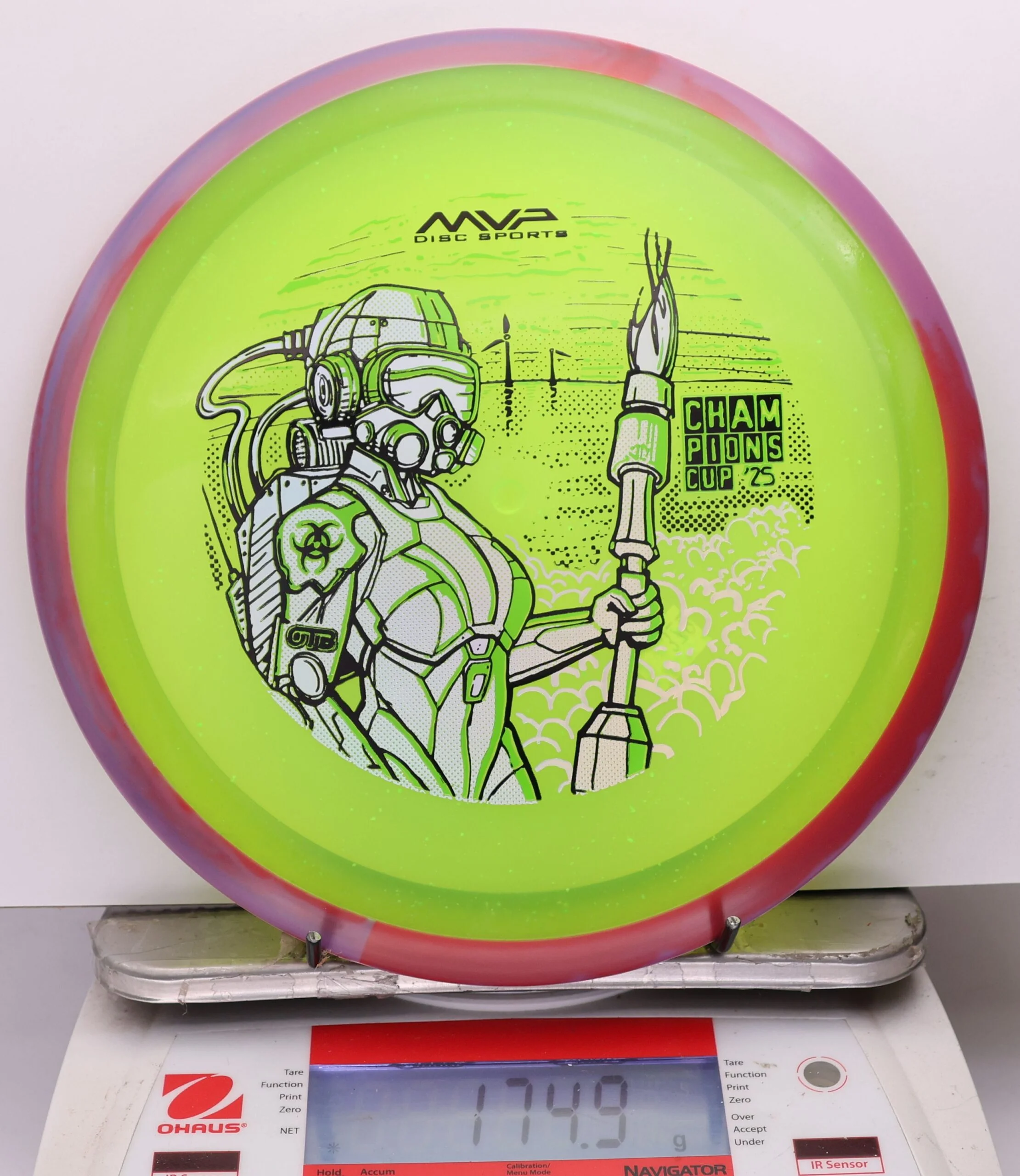 1173715 Particle Glow Proton Virus, PDGA Champions Cup 2025 - #379 PurpleRed-NGreen, 175