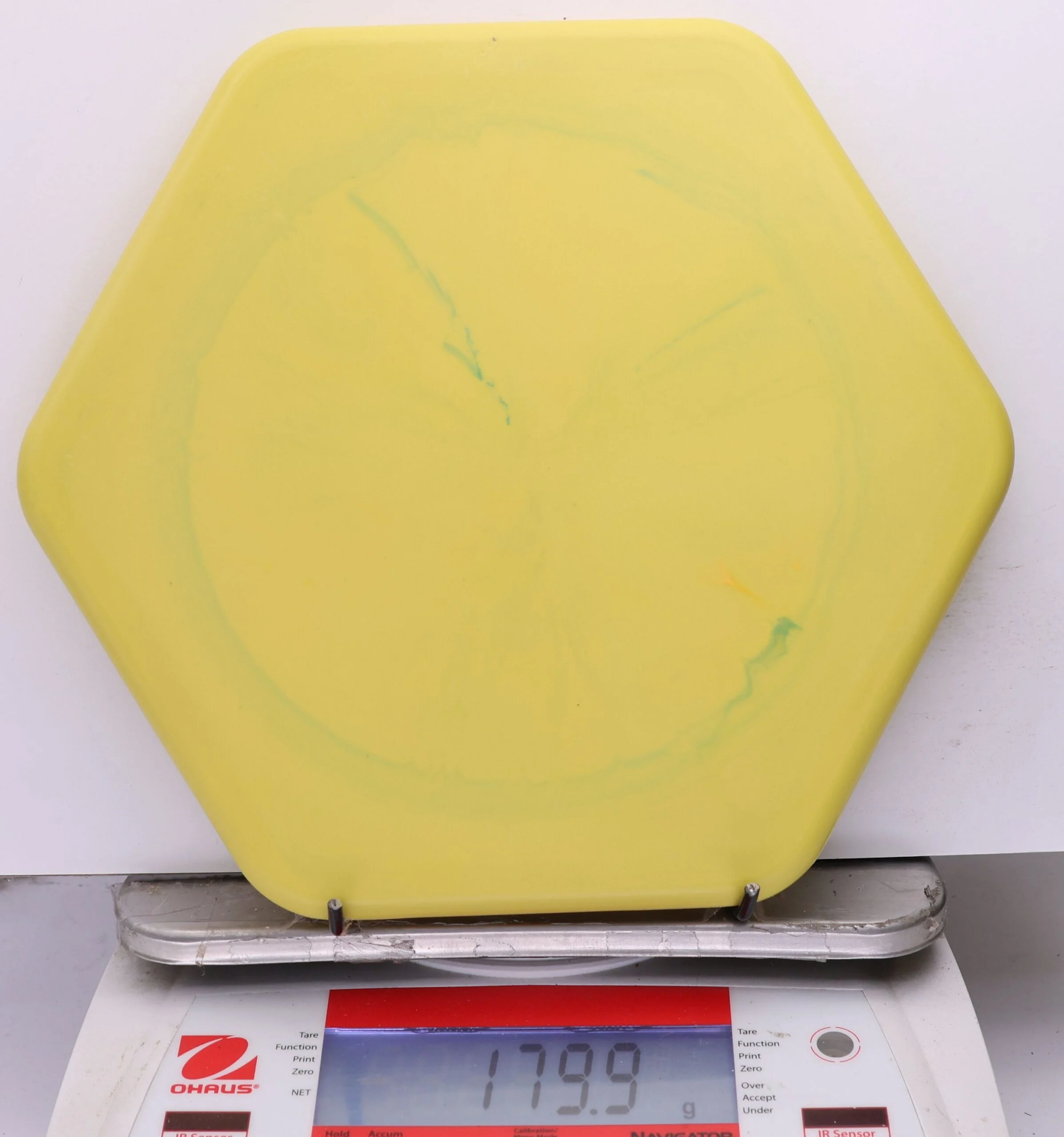 1176927 Swirly Base Hexagon, Six Sided Discs x Trash Panda - #09 Yellow, 180