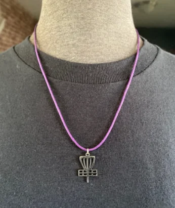 1180732 Carbella Designs: Disc Golf Small Basket Necklace - Purple
