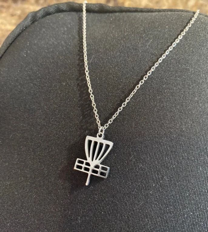 1180737 Carbella Designs: Disc Golf Basket Necklace - Gold Tone or Stainless Steel - Stainless Steel Plated