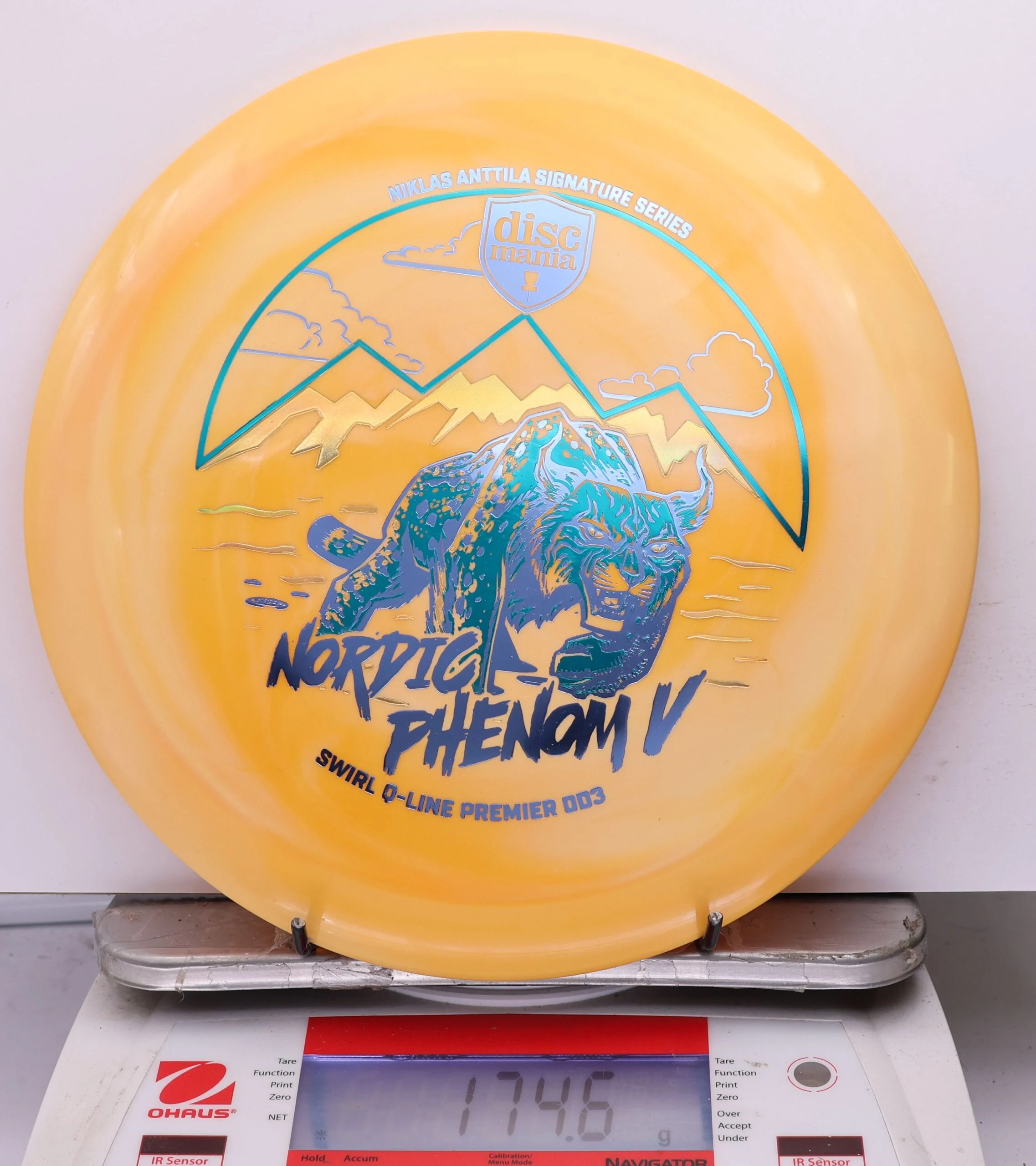 1184625 Swirl Q-Line Premier DD3, Nordic Phenom 5 - Niklas Anttila 2026 Signature Series - #36 Orange, 175