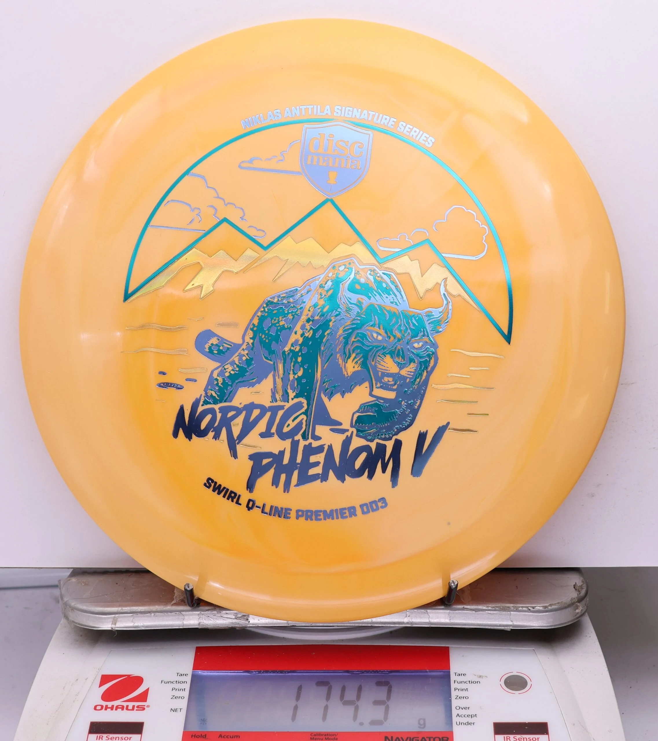 1184643 Swirl Q-Line Premier DD3, Nordic Phenom 5 - Niklas Anttila 2026 Signature Series - #38 Orange, 174