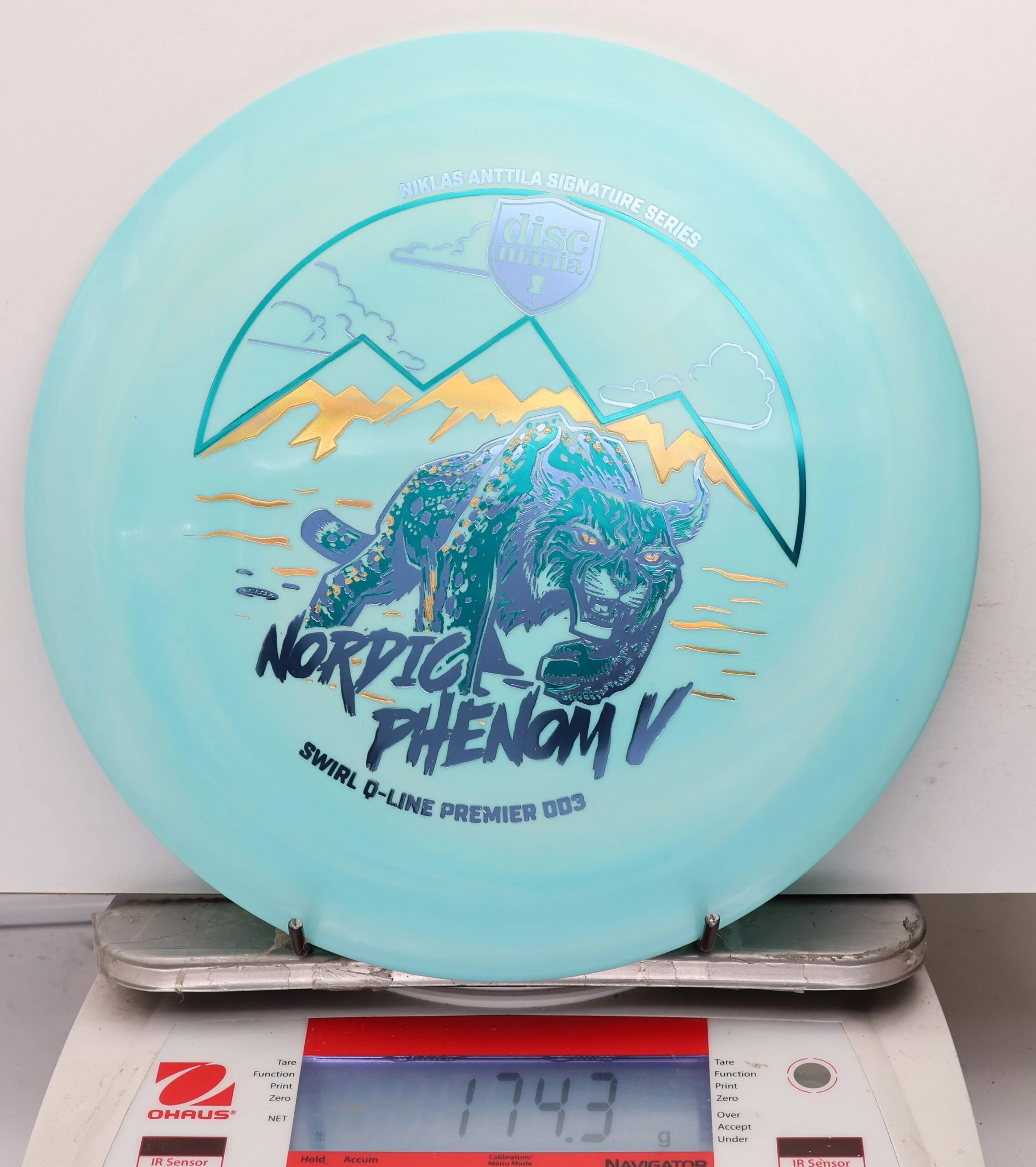 1184664 Swirl Q-Line Premier DD3, Nordic Phenom 5 - Niklas Anttila 2026 Signature Series - #43 Blue, 174
