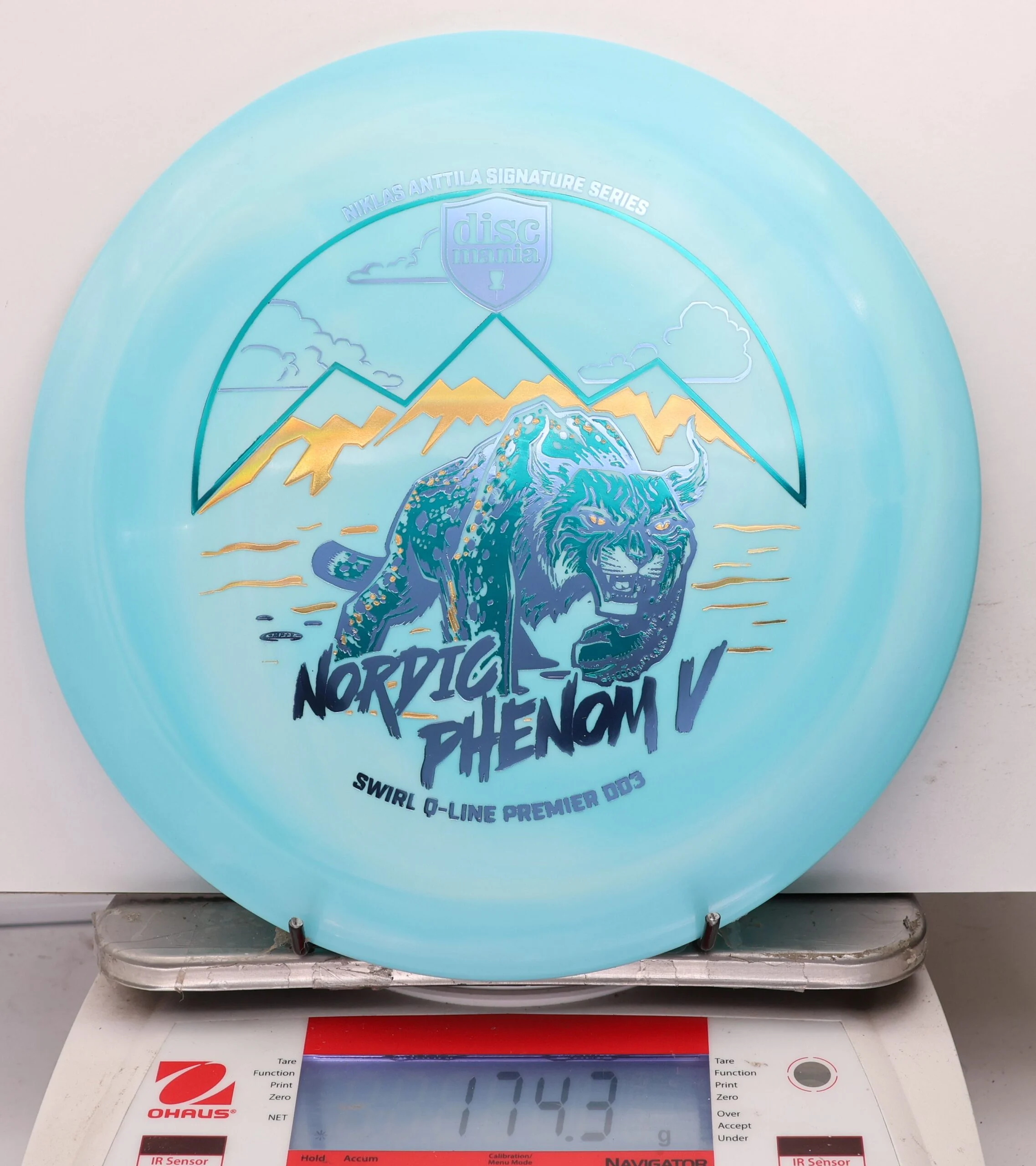 1184665 Swirl Q-Line Premier DD3, Nordic Phenom 5 - Niklas Anttila 2026 Signature Series - #44 Blue, 174
