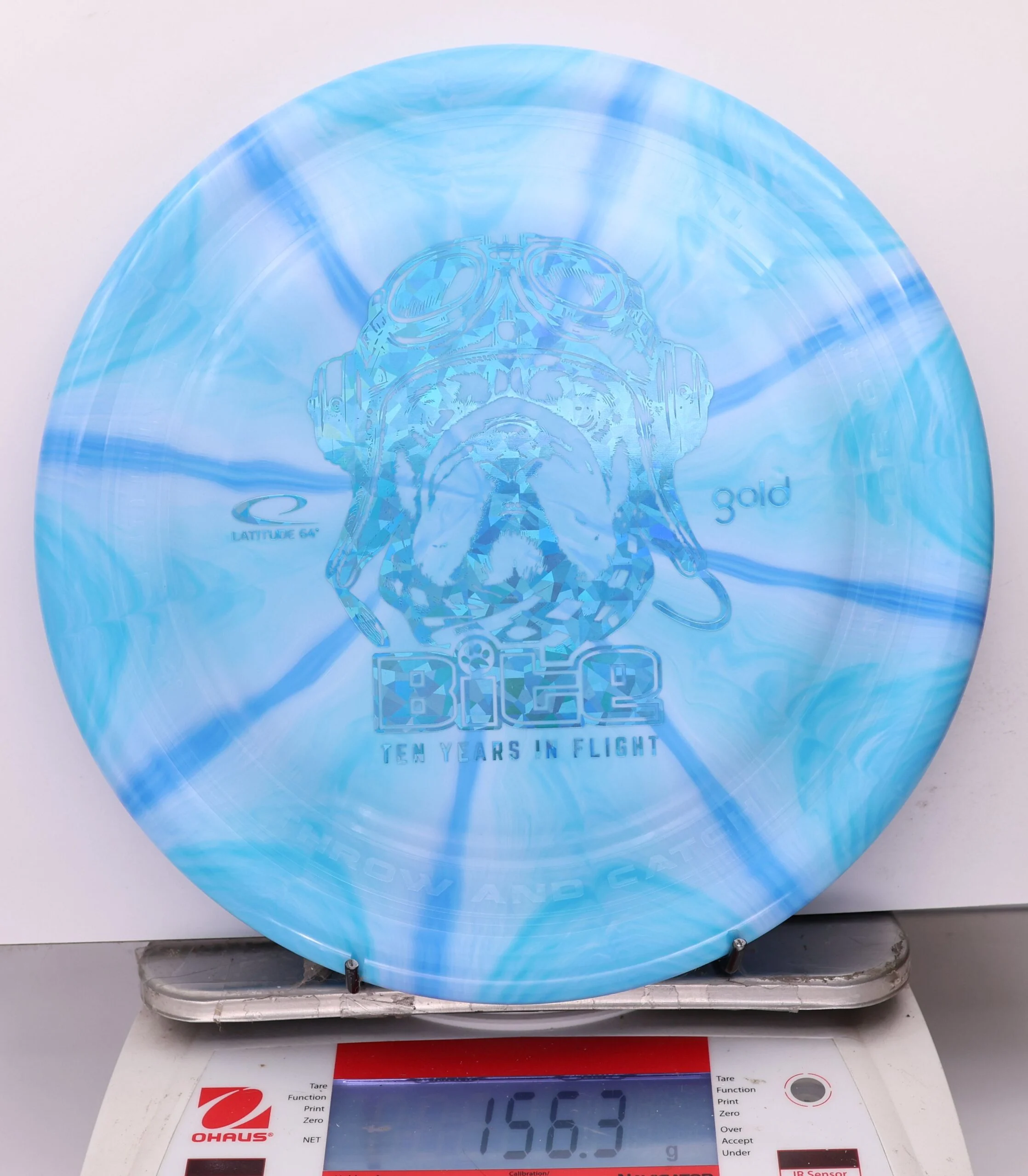 1208159 Gold Burst Bite, 10 Year Anniversary - #480 LtBlue, 156