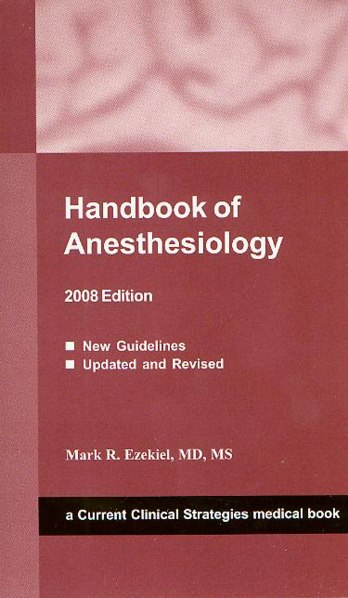 Handbook of Anesthesiology Cover Image