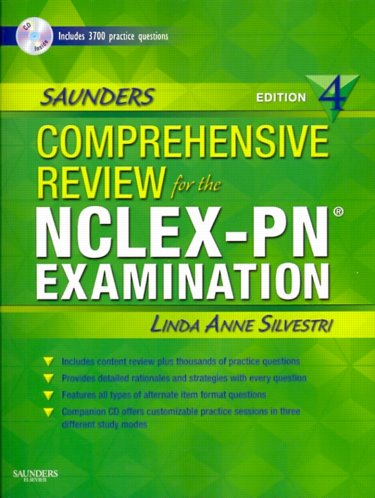 Saunders Comprehensive Review for NCLEX-PN Examination. Text with CD-ROM for Windows and Macintosh Cover Image