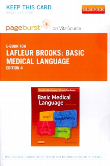 PageBurst on VitalSource E-Book for Lafleur-Brooks: Basic Medical Language. Access Code Cover Image