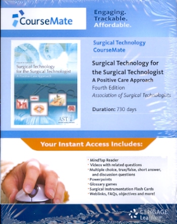 CourseMate 2-Year Printed Access Card for ASTs Surgical Technology for the Surgical Technologist Cover Image