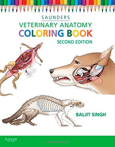 Saunders Veterinary Anatomy Coloring Book Cover Image
