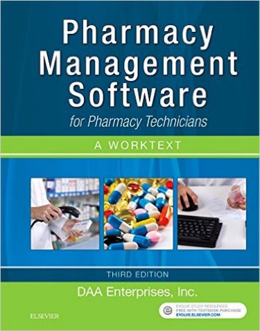 Pharmacy Management Software for Pharmacy Technicians: A Worktext. Text with CD-ROM for Macintosh and Windows Cover Image