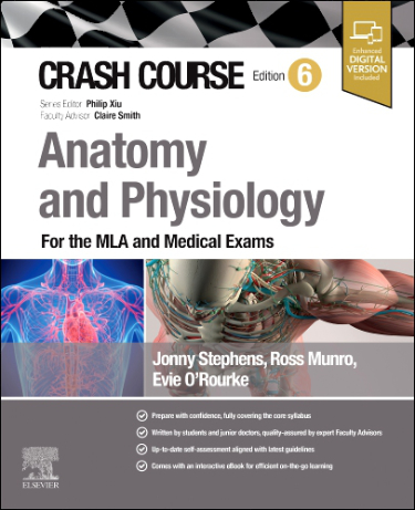 Crash Course Anatomy and Physiology: For the MLA and Medical Exams. Text with Access Code Cover Image