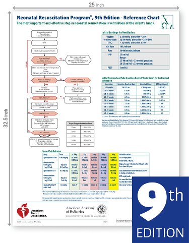 Neonatal Resuscitation Program (NRP) Wall Chart. 25 x 34 Cover Image
