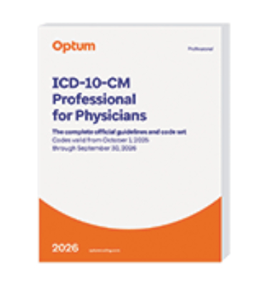 ICD-10-CM Professional for Physicians 2026. The Complete Official Code Set. Cover Image