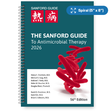 Sanford Guide to Antimicrobial Therapy 2026 (Spiral Edition) Cover Image