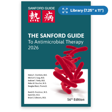 Sanford Guide to Antimicrobial Therapy 2026. Library Edition Cover Image