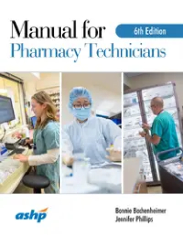 Manual for Pharmacy Technicians Cover Image