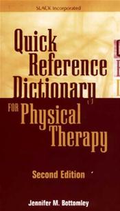 Quick Reference Dictionary for Physical Therapy Cover Image