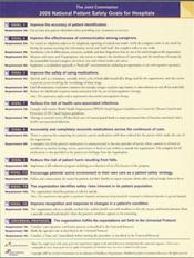 National Patient Safety Goals for Hospitals Paper Poster. 18 x 24. 10-Pack Cover Image