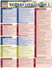 Western Civilization 2 Laminated Reference Chart