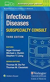 Washington Manual Infectious Diseases Subspecialty Consult. Text with Access Code Cover Image