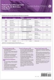 Pediatric Care Management Coding Quick Reference Card 2023 Cover Image