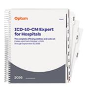 ICD-10-CM Expert for Hospitals 2026. The Complete Official Guidelines and and Code Set. Codes Valid from October 1, 2025 through September 30, 2026 Cover Image