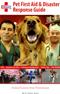 Pet First Aid and Disaster Response Guide Cover Image