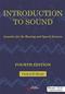 Introduction to Sound: Acoustics for the Hearing and Speech Sciences Cover Image