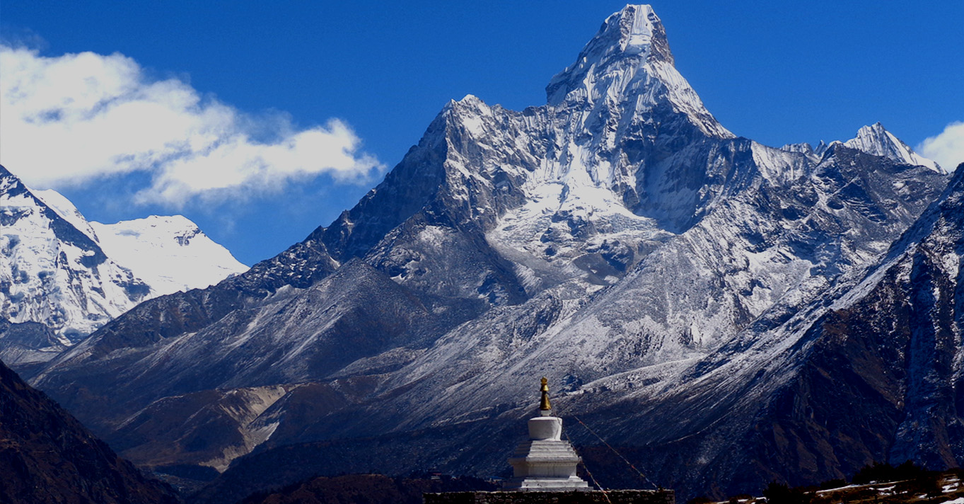 everest view from ama dablam base camp