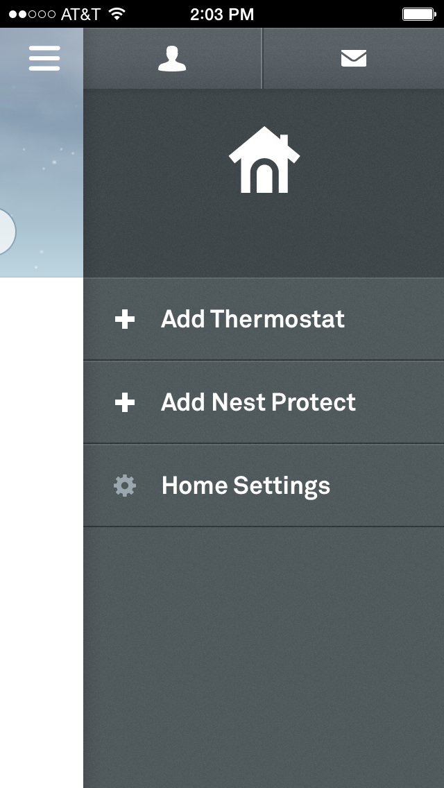 commands for adding a thermostat and adding nest protect are visible buttons