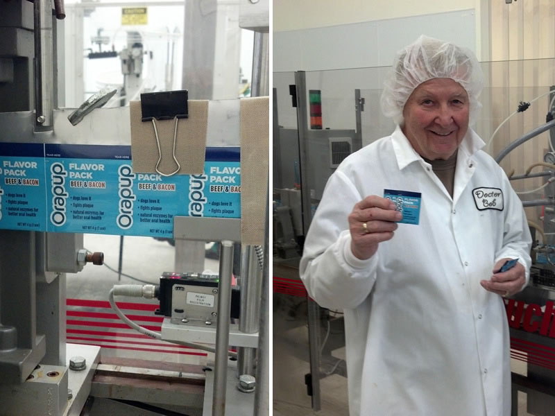 Orapup Flavor Pack production January 3, 2013