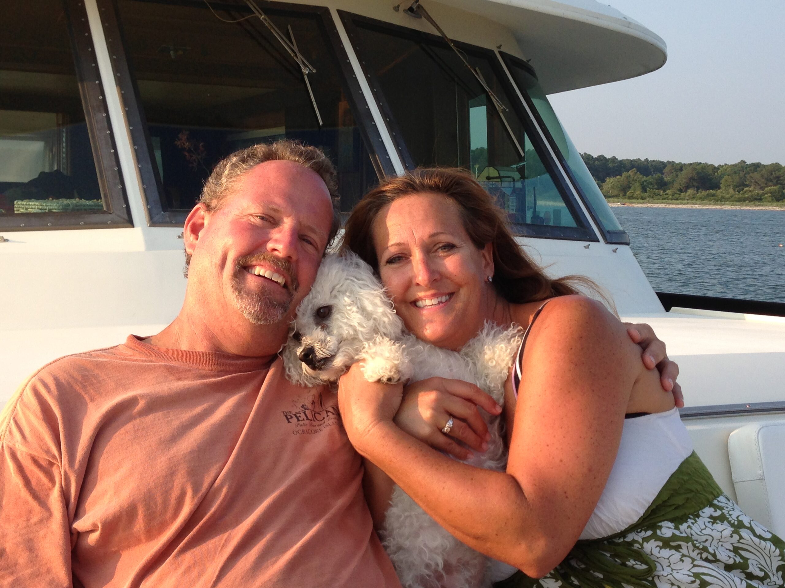 Jen, Jamie and Barney Switzer on the Destiny Jen, Jamie and Barney Switzer on the Destiny