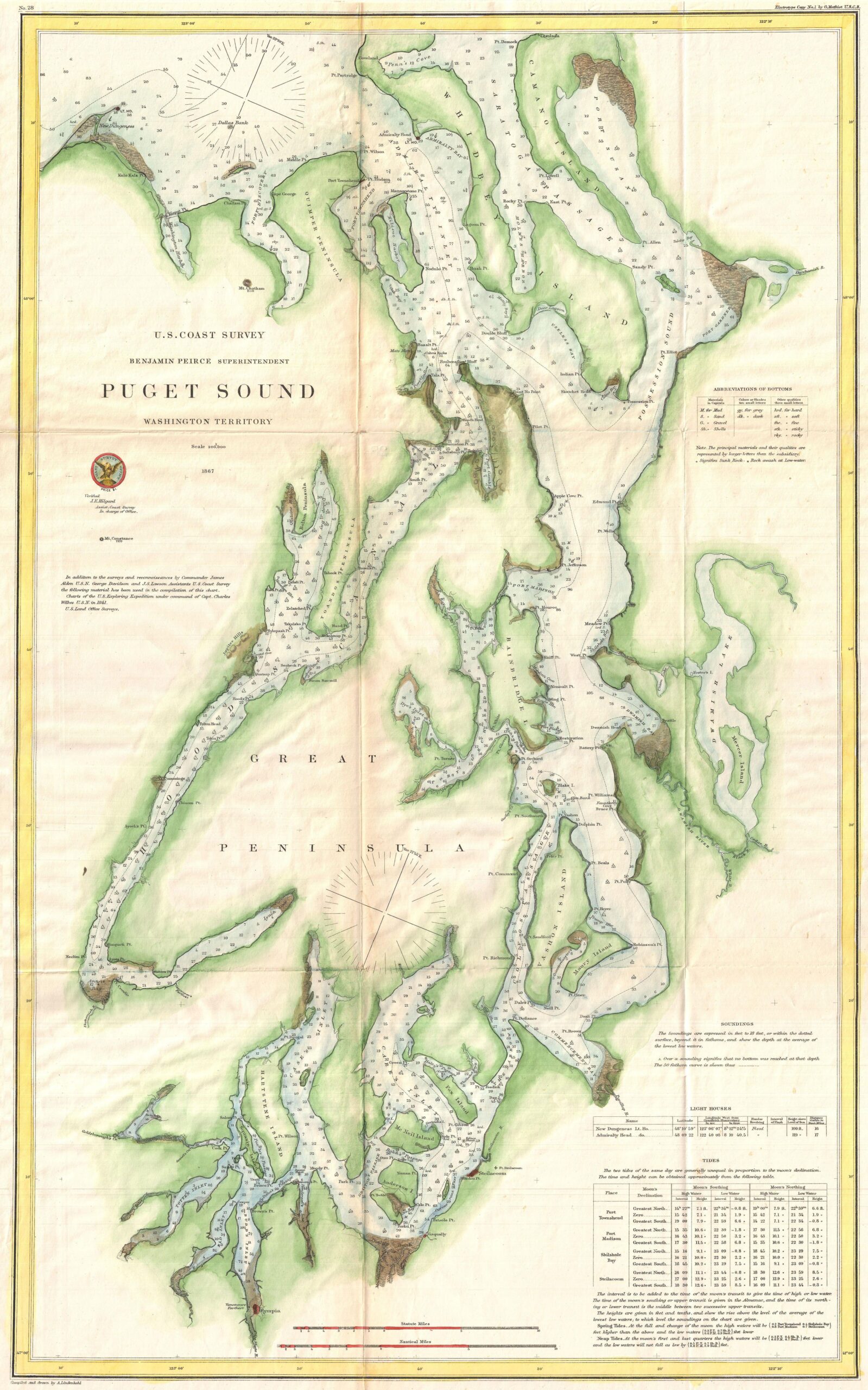 1867_U.S._Coast_Survey_Chart_or_Map_of_Puget_Sound,_Washington_-_Geographicus_-_PugetSound-uscs-1867 1867_U.S._Coast_Survey_Chart_or_Map_of_Puget_Sound,_Washington_-_Geographicus_-_PugetSound-uscs-1867