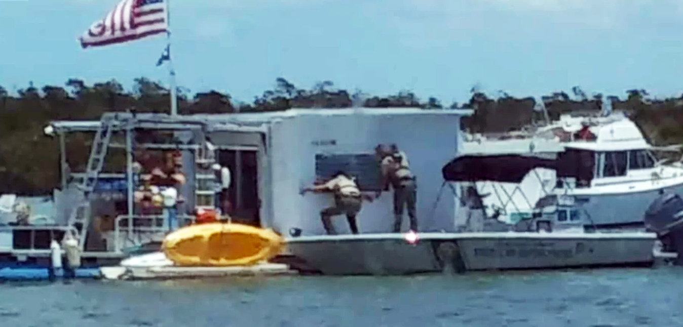 police on boat