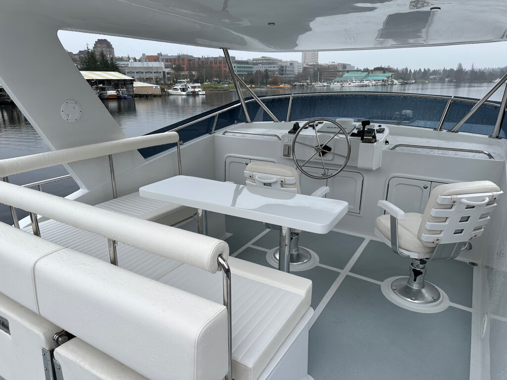 Flybridge on the Helmsman Pilothouse 46