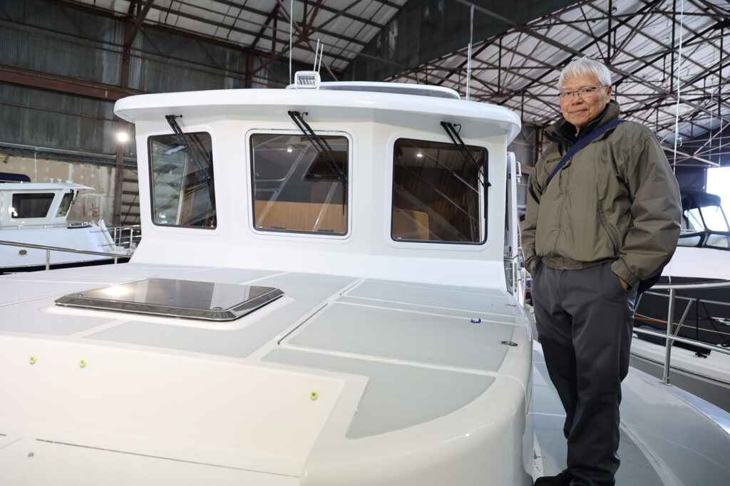 Robert Chanpong on the Helmsman Pilothouse 46