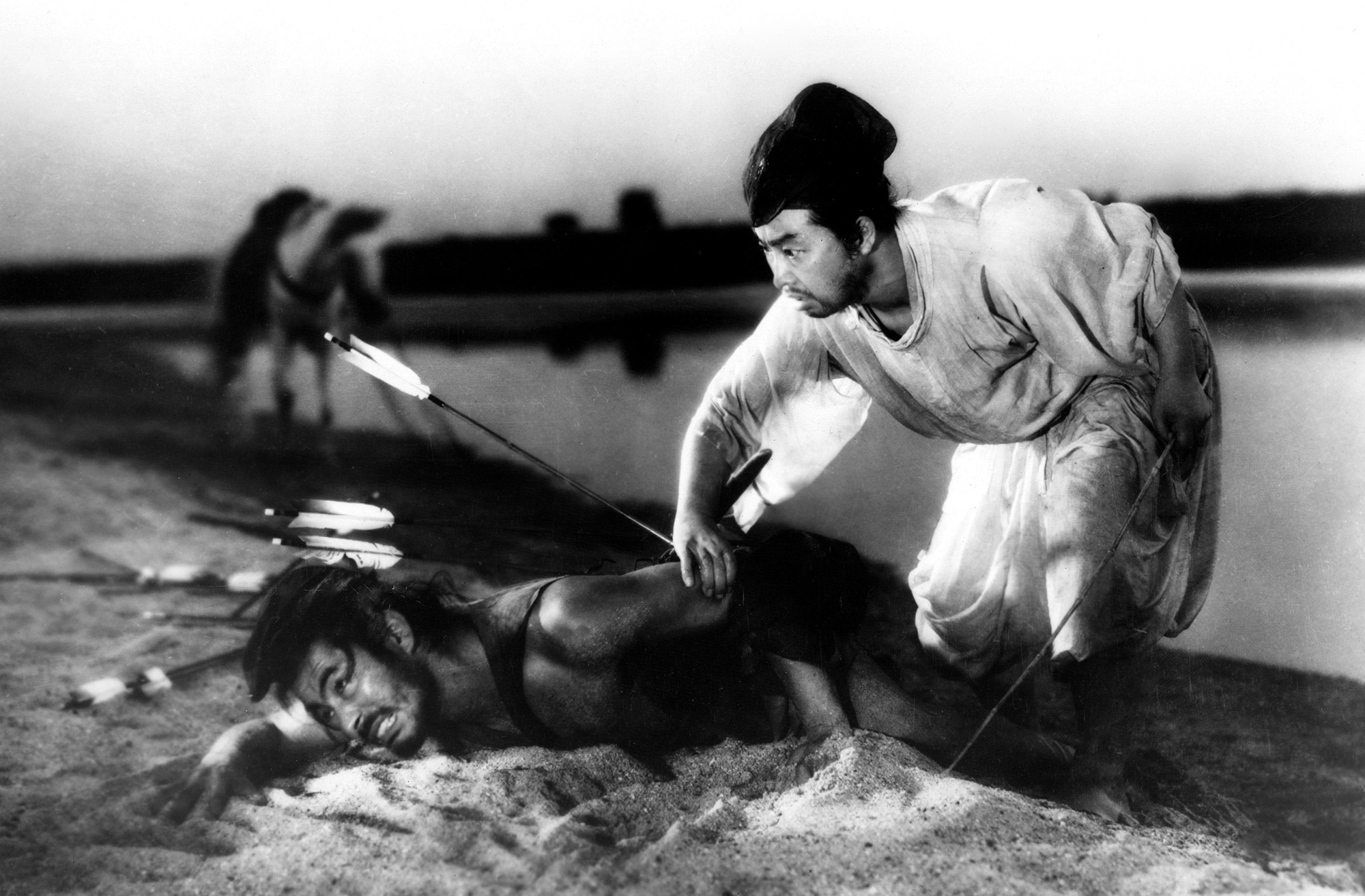 Rashomon_(1950)_Press_Photo_of_Toshiro_Mifune_and_Daisuke_Kato Rashomon_(1950)_Press_Photo_of_Toshiro_Mifune_and_Daisuke_Kato