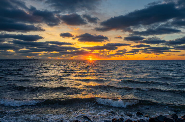 Sunrise On Barnegat Bay In New Jersey