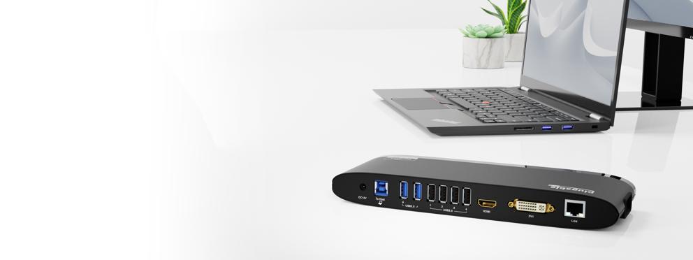 UD-3900H Dual monitor horizontal docking station