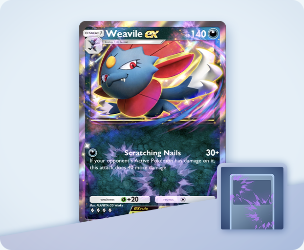 Weavile Ex Bursts: Purple Battle Flair