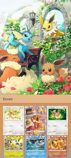 Eevee binder in TCG Pocket