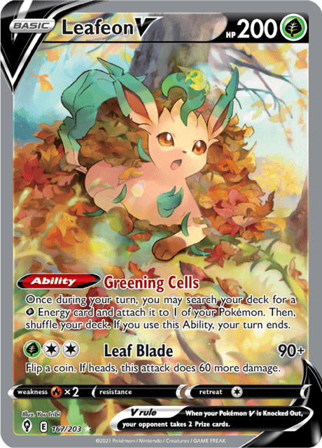 Leafeon V Evolving Skies