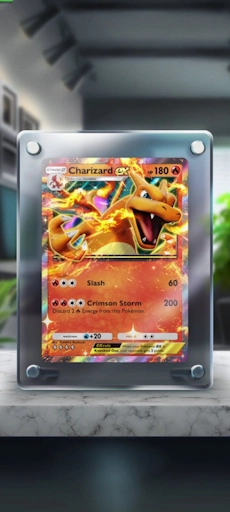 A display board for Charizard Ex