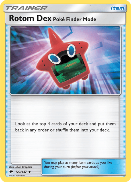 Rotom Dex Poké Finder mode Burning Shadows