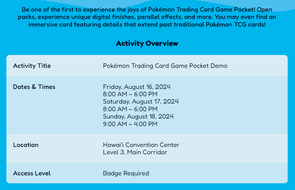 Pokemon TCG Pocket demo announced at the Pokmon World Championships 2024 |  Pokemon Zone | Pokmon Zone